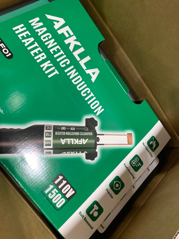Photo 1 of Induction Heater Bolt Removal, 1500W 110V Magnetic Heat Induction Tool with 12 Coils, Bolts Heating Kit for Rusty Screw, Nuts, Bearings Removal - Toolbox Incl, Green