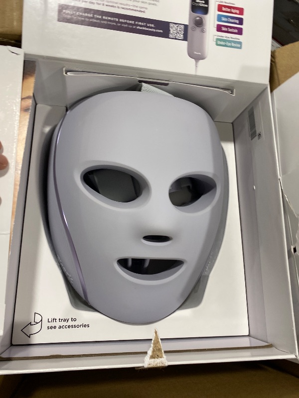 Photo 1 of Shark CryoGlow LED Face Mask with Under-Eye Cooling, Anti-Ageing & Blemish Repair, Red & Blue LED, Infrared Light Therapy, USB-C, Remote Control, Storage Bag, Lilac Chill, FW312PL