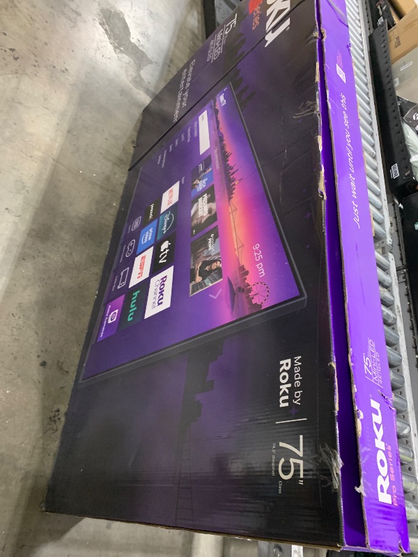 Photo 1 of Roku Smart TV – 75-Inch Pro Series, Mini-LED TV – RokuTV with Backlit Voice Remote Pro – Flat Screen 4K QLED Television with 120Hz Refresh Rate & Dolby Vision IQ, Live News, Sports, Entertainment