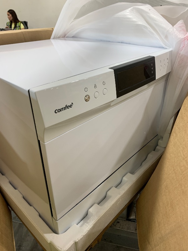 Photo 1 of COMFEE’ Portable Mini Dishwasher, Energy Star, Countertop, 6 Place Settings, with 8 Washing Programs, Speed, Baby-Care, ECO& Glass, Dish Washer for Dorm, RV& Apartment, White