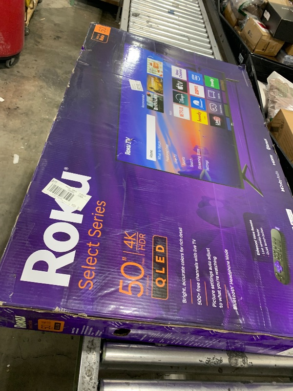 Photo 1 of Roku Smart TV 2026 – 50-Inch Select Series, 4K QLED TV – Roku TV with Voice Remote – Flat Screen QLED Television with Wi-Fi for Streaming Live Local News, Sports, & Movies – Bluetooth Headphone Mode