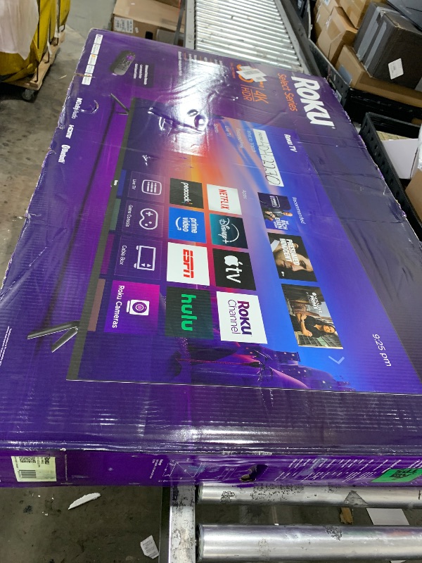 Photo 1 of Roku Smart TV – 55-Inch Select Series, 4K HDR TV – Roku TV with Enhanced Voice Remote – Flat Screen LED Television with Wi-Fi for Streaming Live Local News, Sports, Family Entertainment (PARTS ONLY)