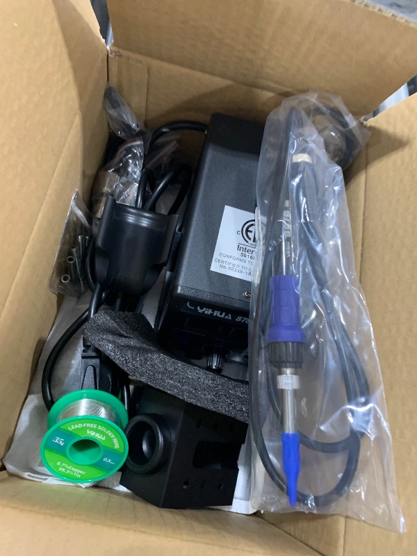 Photo 1 of YIHUA 8786D I 2 in 1 Hot Air Rework and Soldering Iron Station with 10 Solder Iron Tips, 4 Hot Air Nozzles, °F /°C, Cool/Hot Air Conversion and Sleep Function