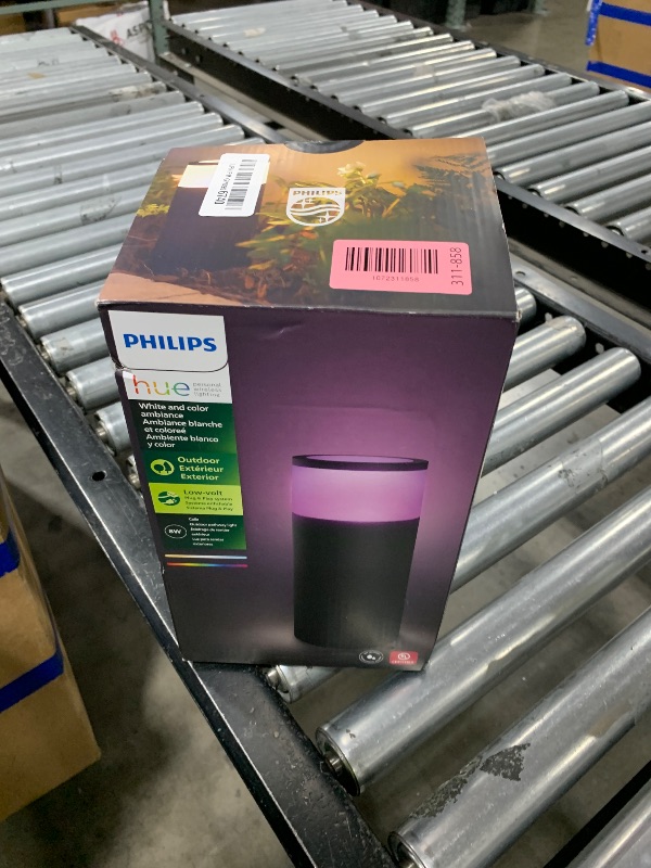 Photo 1 of Philips Hue Calla Outdoor Smart Pathway Light, 1 Pack, White & Color Ambiance Walkway LED Lights, Weatherproof Low Voltage Lighting, Requires Bridge and Power Supply, Control with App and Voice