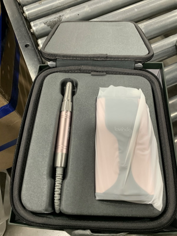Photo 1 of Lavinda Professional Rechargeable Nail Drill Machine, Cordless 35,000RPM Skyspace Brushless Nail Drill, Portable Electrical Nail File for Acrylic Nails with Protective Case, Rose Gold