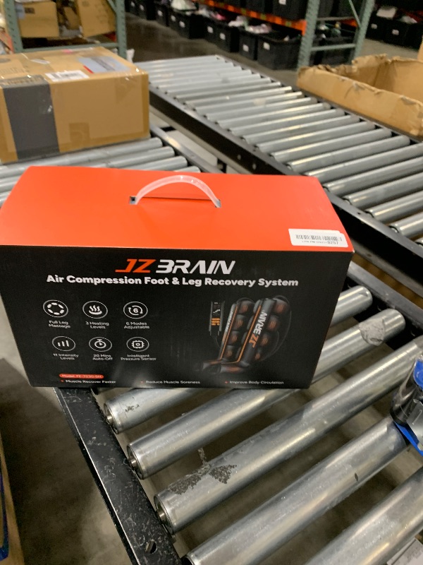 Photo 1 of JZBRAIN Air Compression Leg Recovery Boots : Sequential Full Leg Compression Massager System for Muscle Relaxation & Relief - 11 Intensity 6 Modes 3 Heat for Athletes & Gym (Medium)