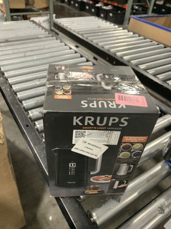 Photo 1 of KRUPS Smart Temp Electric Kettle: 1.7L Capacity, 5 Precise Temperature Settings, Digital Display, Cool-Touch Exterior, Cordless Design for Tea and Coffee Lovers