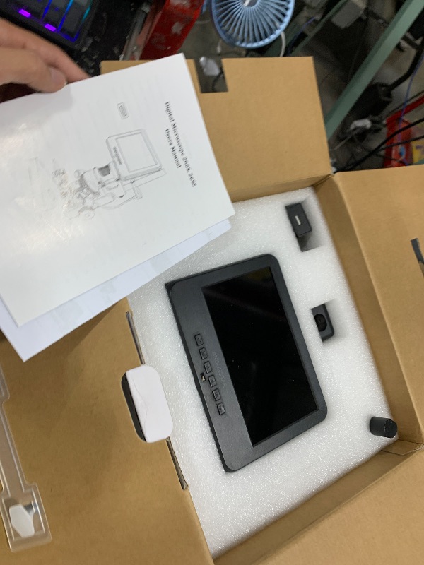 Photo 1 of Andonstar AD266S 20X-5000X HDMI Digital Microscope, 5 Lens 2160P UHD Video Record, 7'' LCD Microscope for Adults Kids, Home Lab Biological Kit with Slides, Coin Full View