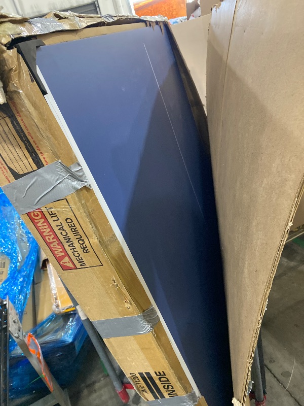 Photo 1 of JOOLA Inside Professional MDF Indoor Ping Pong Table with Quick Clamp Table Tennis Net and Post Set - 10 Minute Easy Assembly - Tournament Quality - Foldable with Single Player Playback Mode, Blue