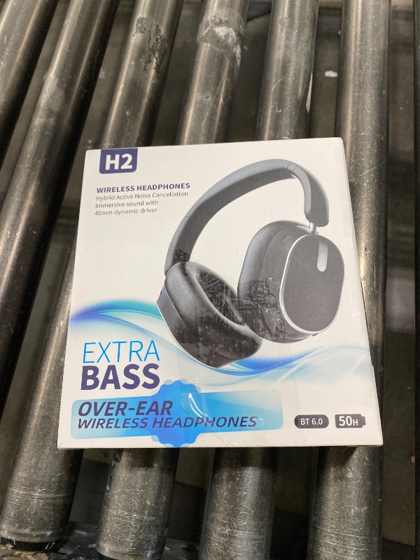 View 2 of MMWOWARTS Hybrid ANC Over-Ear Headphones – Bluetooth 6.0, 60H Battery, Hi-Res Audio, Deep Bass, Memory Foam Ear Cups (Black)