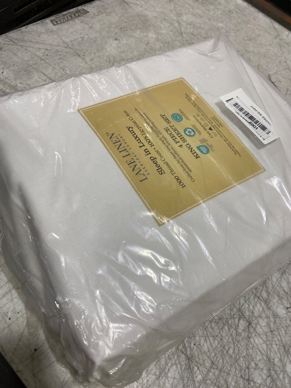 Photo 1 of 100% Egyptian Cotton Sheets King Size - 1000 Thread Count Silky Sateen King Size Sheets Set, Naturally Cooling & Breathable, Ultra-Soft Hotel Luxury Sheets with 15" Snug Fit Deep Pockets - White