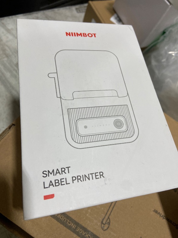 Photo 1 of NIIMBOT B21 Label Maker, Thermal Label Printer, Portable Inkless Label Makers for Home/Office/Business, with 1 Pack 50x30mm White Label, Compatible with iOS & Android (Black)
