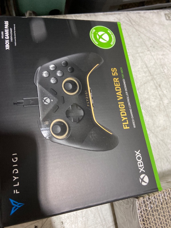 Photo 1 of FLYDIGI VADER 5S Wired Controller for Xbox Series X|S, Xbox One, Windows 10/11, FORCEFLEX Adjustable Tension Joysticks, FORCESWITCH Triggers, 6 Remappable Buttons, 3.5mm Audio Jack