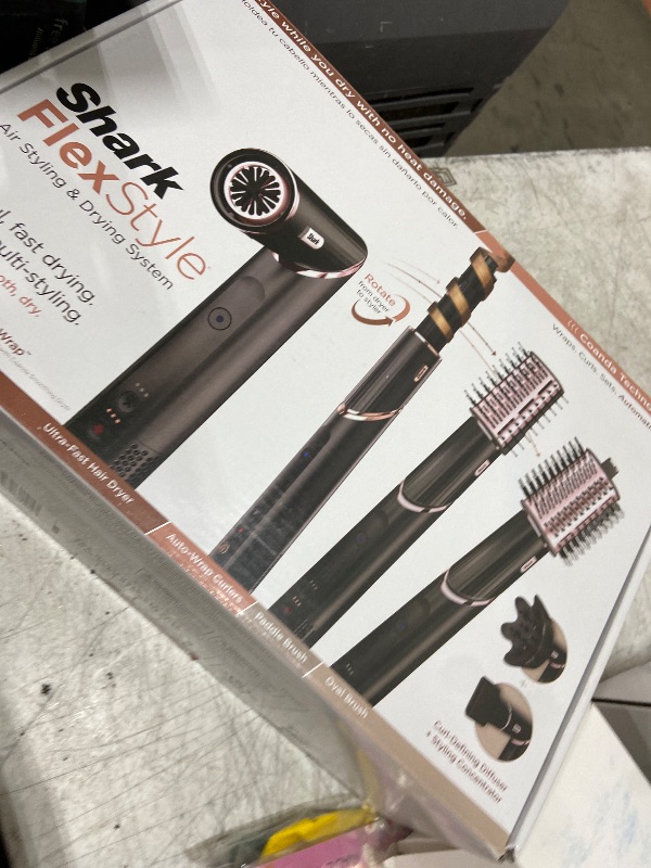 Photo 1 of Shark Hair Dryer | FlexStyle Hair Styling System | Portable & Powerful Blow Dryer Brush | Hair Curler & Volumizer | 6 Styling Tools Included | Best for All Hair Types | Black | HD440BK