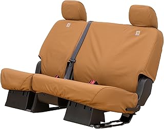 Photo 1 of Covercraft Carhartt SeatSaver Front Row Custom Fit Seat Cover for Select Toyota Tacoma Models - Duck Weave (Brown)