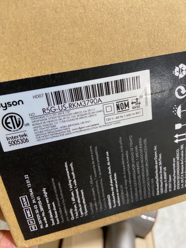 Photo 1 of Dyson Supersonic Hair Dryer, No Heat Damage, 5 attachments with Diffuser & Styling Concentrator, Precision Styling Blow Dryer, All Hair Types