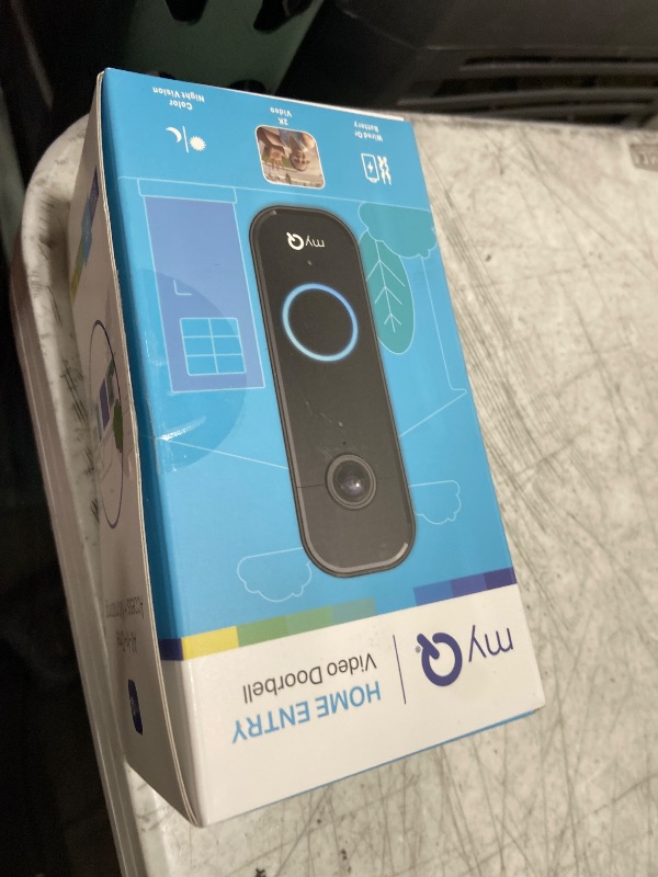Photo 1 of Chamberlain myQ Video Doorbell | 2K Camera, Battery/Wired, Color Night Vision, Live with 2-Way Talk, Motion Detection & Real-Time Alerts, 150 Deg Wide View, Black