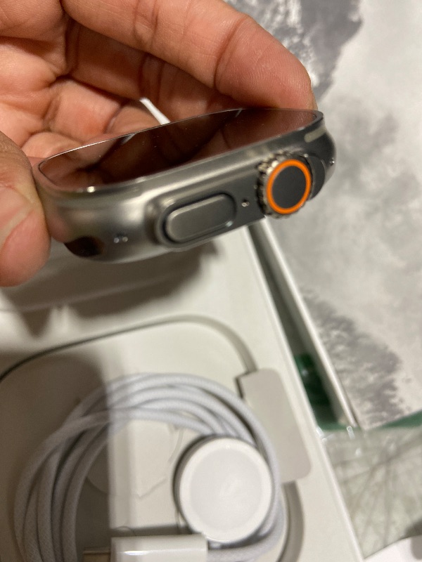 Photo 1 of Apple Watch Ultra 2 [GPS + Cellular 49mm] Smartwatch with Rugged Titanium Case & Indigo Alpine Loop Small. Fitness Tracker, Precision GPS, Action Button, Extra-Long Battery Life