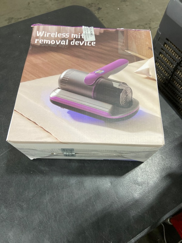 Photo 1 of PATO Mattress Vacuum Cleaner, Wireless Handheld Bed Vacuum Cleaner with UV-C Light, HEPA Filter and Ultrasonic Vibration, 12KPa, Suitable for Beds, Sofas, Car Seats, Carpets (Purple)