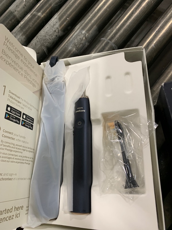 Photo 1 of Philips Sonicare DiamondClean 9900 Prestige Electric Toothbrush - with SenseIQ Technology and Advanced AI App, 5 Brushing Modes, 3 Intensity Levels, Charging Travel Case,Midnight Blue, Model HX9990/12
