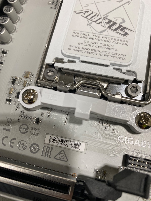 Photo 1 of GIGABTE B650M AORUS Elite AX ICE AMD AM5 mATX Motherboard, Support Ryzen 9000/8000/7000 Series, DDR5, 12+2+2 Power Phase, PCIe 5.0 M.2, USB-C 3.2 Gen 2, WIFI6E, 2.5 GbE, EZ-Latch, Q-Flash, RGB Fusion
