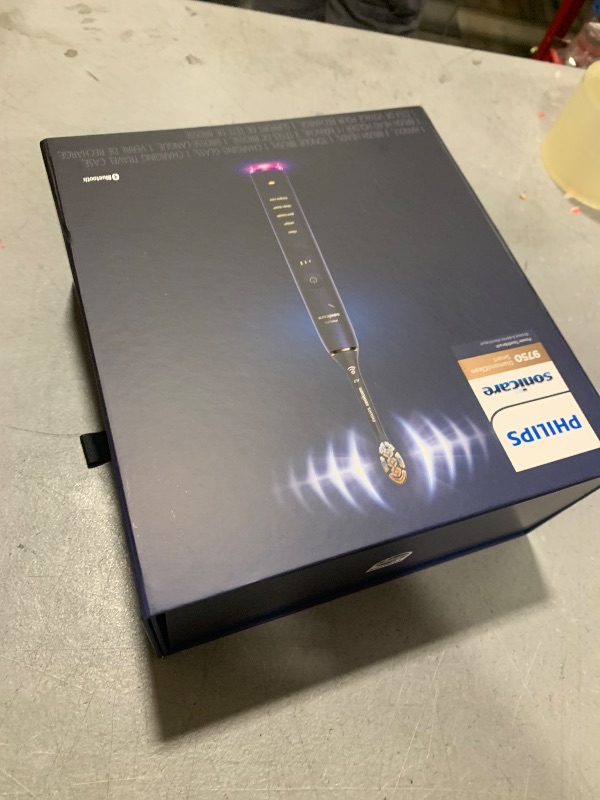 Photo 1 of Philips Sonicare DiamondClean Smart 9750 Electric Toothbrush, Sonic Toothbrush with App, Pressure Sensor, Brush Head Detection, 5 Brushing Modes and 3 Intensity Levels, Lunar Blue, Model HX9954/74