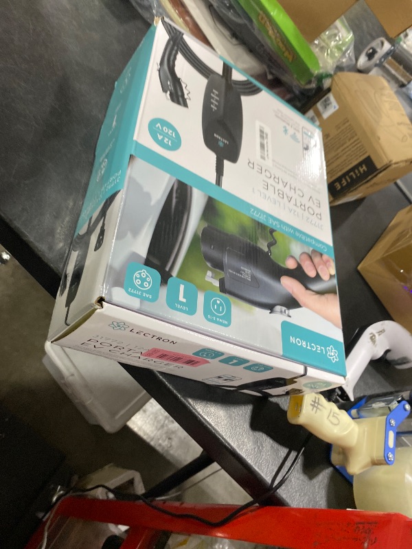 Photo 1 of Lectron Portable Level 1 J1772 EV Charger with Wi-Fi/App Control - 12 Amp, 120V Portable Charger with NEMA 5-15 Plug, 16ft Charging Cable - for J1772 Electric Vehicles ONLY