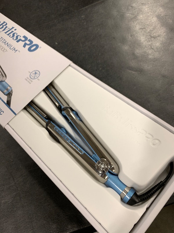 Photo 1 of BabylissPRO Nano Titanium Prima Ionic Hair Straightener, Curl and Straighten Hair With One Professional Tool, Blue