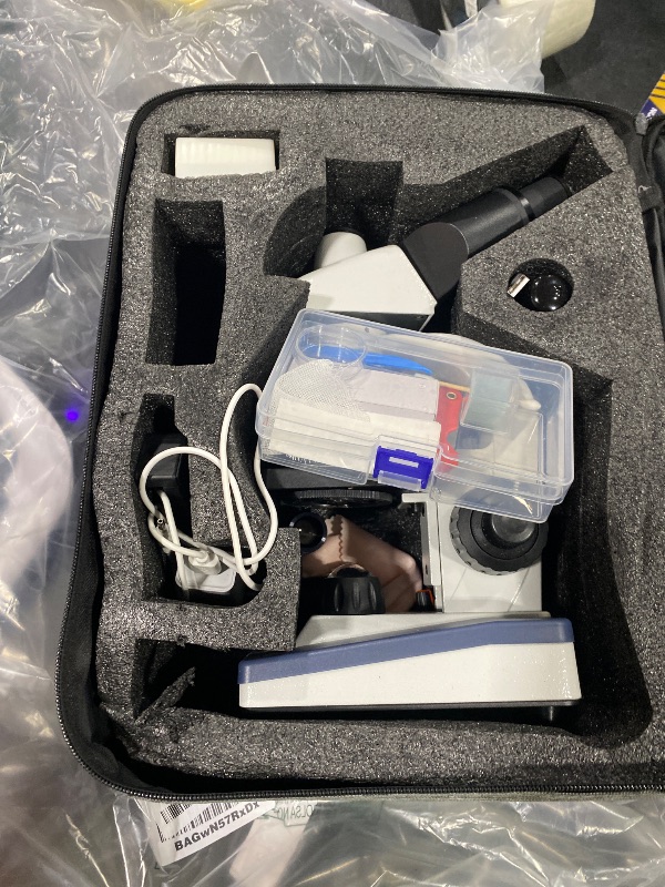 Photo 1 of Woehrsh Trinocular Microscope 40X-5000X Magnification Microscope for Adults Laboratory Grade with Dual Mechanical Stage and HD USB Camera