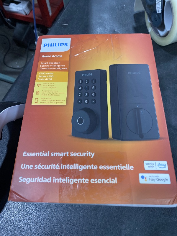 Photo 1 of Philips Wi-Fi Door Lock, WiFi Smart Lock Keyless Entry Deadbolt for Front Door, Compatible with Alexa & Google Assistant, Remote Control, Built-in WiFi, APP Fingerprint Passcode Unlock, Auto Locking