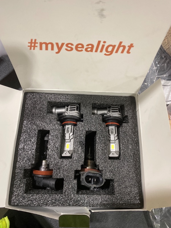 Photo 1 of SEALIGHT 9005 H11 Lights Bulb Combo, 80000LM, 800% More Light, High-Performance Fog and Off-Road Lights, 9005/HB3 H11/H9/H8 Fog Light, Pack of 4