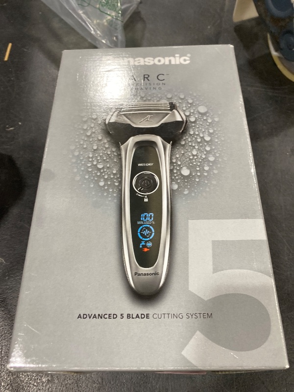 Photo 1 of Panasonic ARC5 Electric Razor for Men with Pop-Up Trimmer, Wet/Dry 5-Blade Electric Shaver with Intelligent Shave Sensor and Multi-Flex Pivoting Head – ES-LV65-S (Silver)