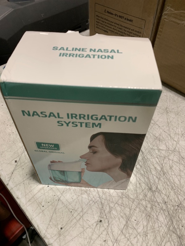Photo 1 of SEMIOEN Nasal Irrigation System, Nasal Rinse Machine, Sinus Rinse Machine, Sinus Cleaner Machine with Water Tank & Waste Collection Tank - Nose Cleaner for Sinus,SinusAdult,Allergy Relief - Blue