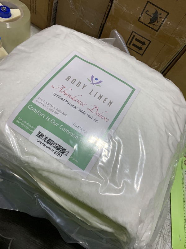 Photo 1 of Body Linen Abundance Deluxe Quilted Fleece Massage Table Pad Set. Includes Face Cradle Cover & Table Pad. Microfiber Fleece is Lint Free, Super Soft & Cushy.