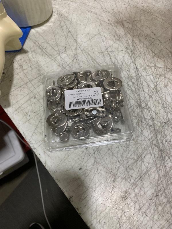 Photo 1 of Mxxipp 20 Set Canvas Twist Lock Fasteners, Marine Grade Hurricane Grommet Fasteners, Rustproof Zinc Alloy Turn Button Eyelet and Stud Mounting Screws for Ships Yachts Fishing Boats- Silver