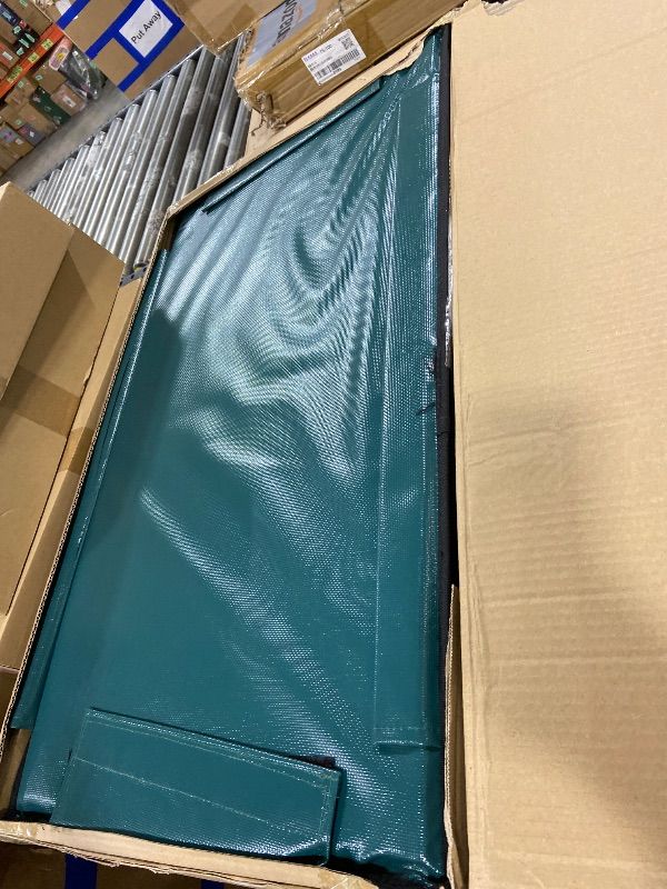 Photo 1 of Outdoor Heated Cat House in Winter,Extremely Insulated & Weatherproof,Elevated Feral Cat Shelter with Waterproof Eaves & Escape Door for Outside Stray Barn Cat (Green, XL) 28.0
