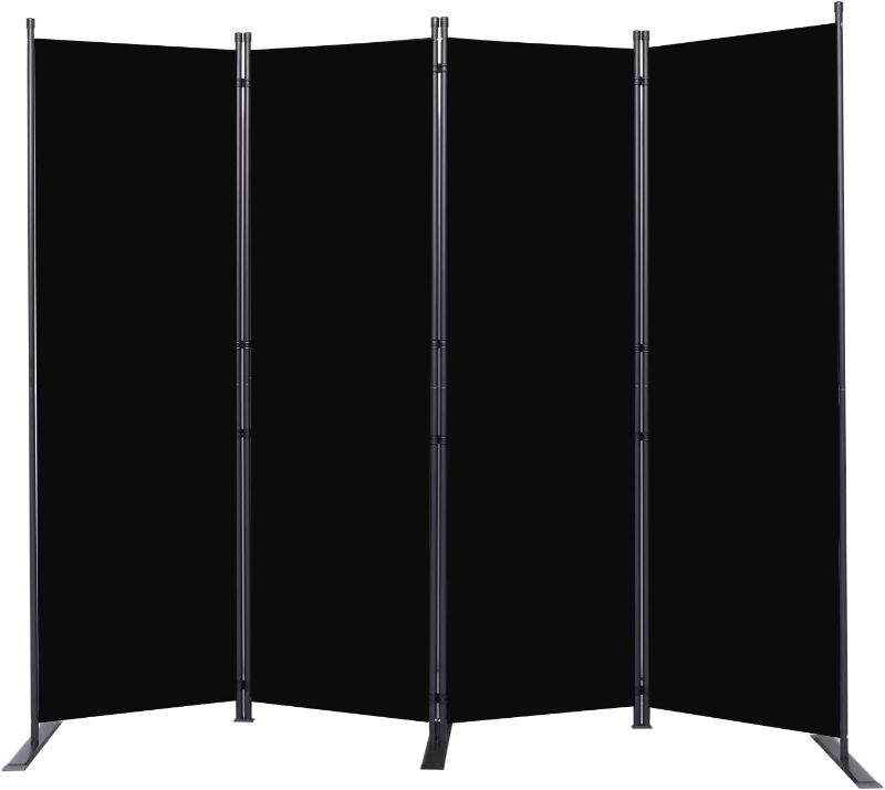 Photo 1 of Room Divider 6FT Portable Room Dividers and Folding Privacy Screens, 88'' W Fabric Divider for Room Separation, 4 Panel Partition Room Dividers Screen