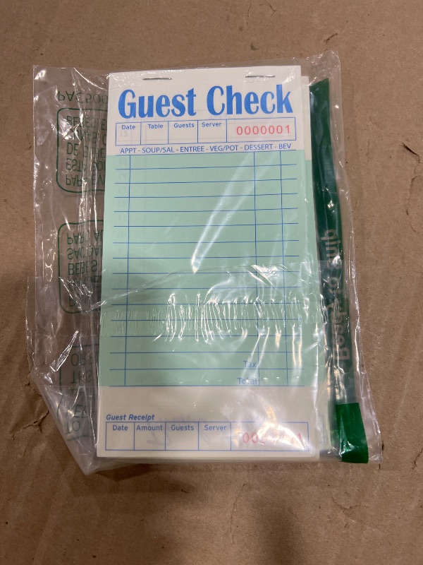Photo 1 of ZPARIK 6 Pack Guest Checks Books for Servers Server Note Pads, Waiter Checkbook, Waitress Notepad for Restaurants, Paper Checks 50 Sheets/Pack, 300 Total Tickets