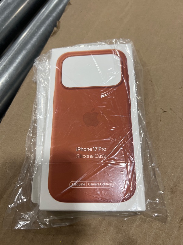 Photo 1 of Apple iPhone 17 Pro Silicone Case with MagSafe and Camera Control: Lightweight Phone Case, Wireless Charging Compatible, Smooth Matte Finish; Terra Cotta