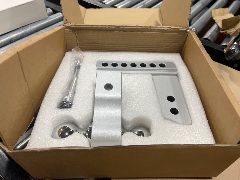 Photo 1 of Adjustable Trailer Hitch - Tlvuvmo Aluminum Drop Hitch (Fits 2.5'' Receiver), 6 Inch Drop/Rise, 18,500 LBS GTW Heavy Duty Truck Hitch, (2'' & 2-5/16'') Chrome Plated Steel Balls - Tow Hitch Ball Mount