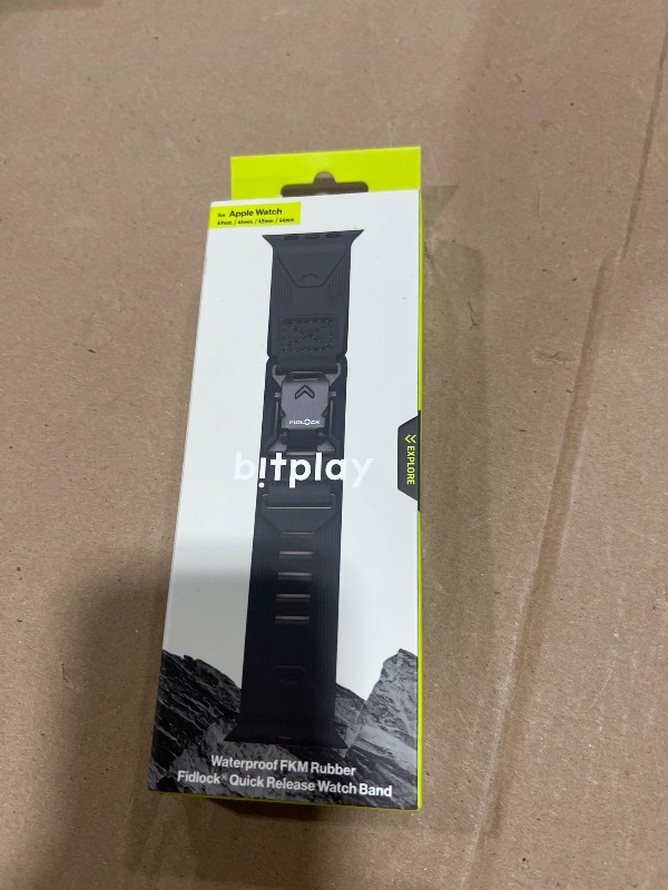 Photo 1 of bitplay Waterproof FKM Rubber Apple Watch Band with Fidlock Quick Release Magnetic Buckle, Fluororubber Strap for iWatch Ultra 2/ Ultra/Series 9-4/SE/49mm/45mm/44mm, Black
