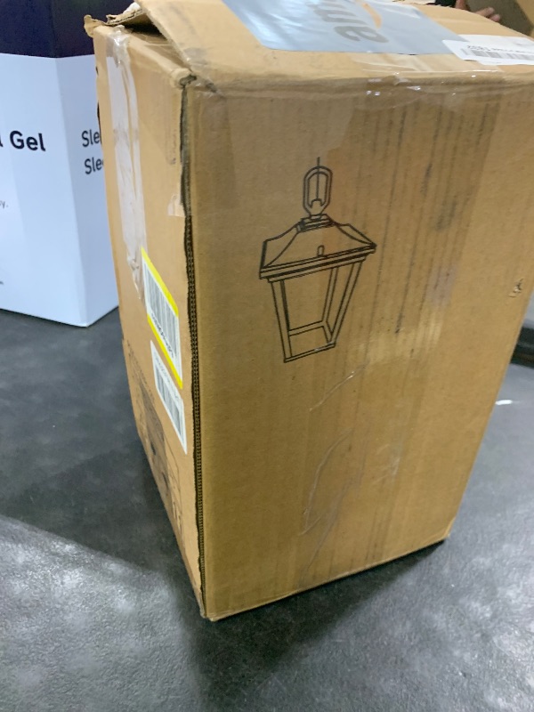 Photo 1 of LOG BARN Outdoor Pendant Light Fixture, Farmhouse Exterior Lights, Anti-Rust Ceiling Outdoor Light with Clear Glass, Lantern Hanging Light for Front Door, Entry, Porch, and Gazebo