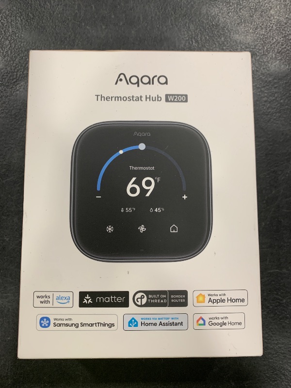 Photo 1 of Aqara Smart Thermostat W200 with Apple Adaptive Temperature & Clean Energy Guidance, 4" Touchscreen, Matter Controller, Built-in Radar Sensor, Works with Apple Home, Siri, Google Assistant, Alexa
