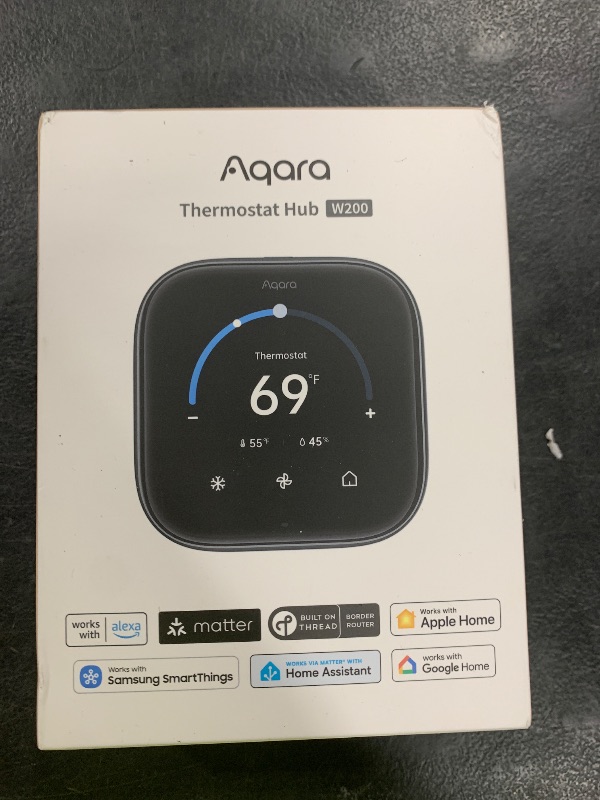 Photo 1 of Aqara Smart Thermostat W200 with Apple Adaptive Temperature & Clean Energy Guidance, 4" Touchscreen, Matter Controller, Built-in Radar Sensor, Works with Apple Home, Siri, Google Assistant, Alexa