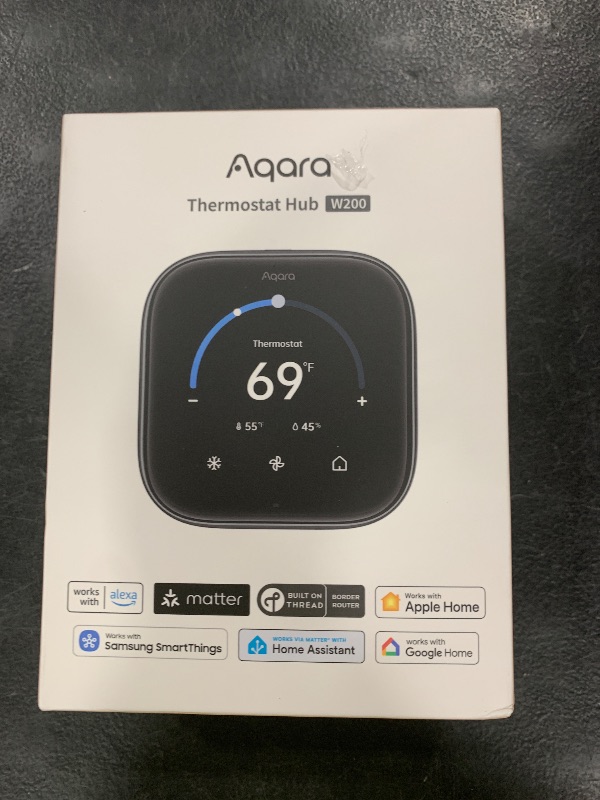 Photo 1 of Aqara Smart Thermostat W200 with Apple Adaptive Temperature & Clean Energy Guidance, 4" Touchscreen, Matter Controller, Built-in Radar Sensor, Works with Apple Home, Siri, Google Assistant, Alexa
