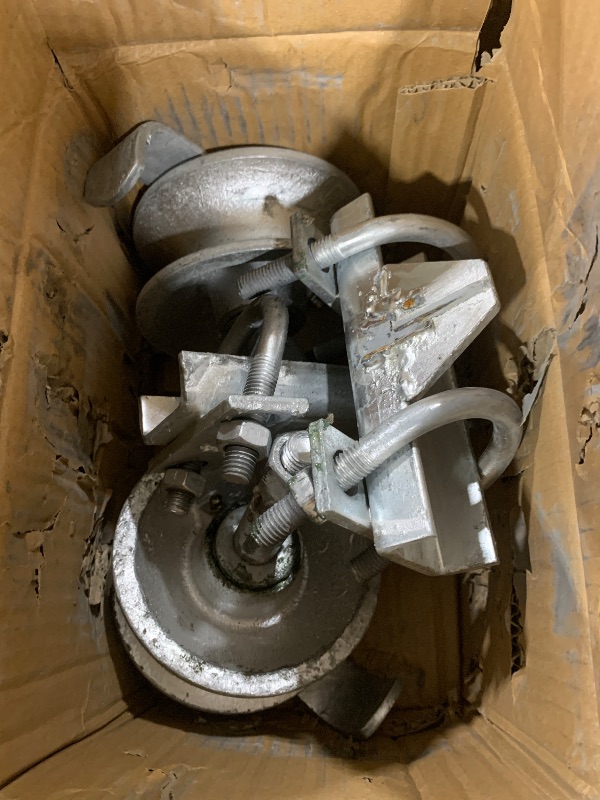 Photo 1 of Sliding Gate Rollers, 5" Rear Pipe Track Wheels for Chain Link Sliding Gates, 1 7/8" Round Post, 1 7/8" or 1 5/8" for Chain Link Fence Gate Frame, Double U - Pack of 2