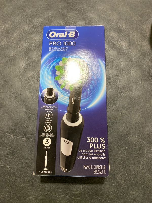 Photo 1 of Oral-B Pro 1000 Rechargeable Electric Toothbrush, Black