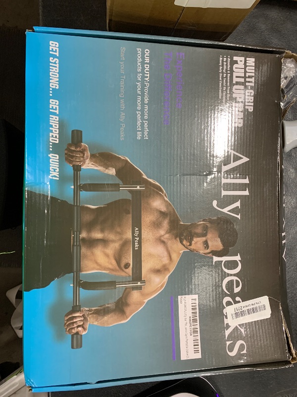 View 2 of ALLY PEAKS Pull Up Bar Thickened Steel Pipe Super Heavy Duty Steel Frame Upper Workout Bar| Multi-Grip Strength for Doorway | Indoor Chin-Up Bar Fitness Trainer for Home Gym Portable (silver2)