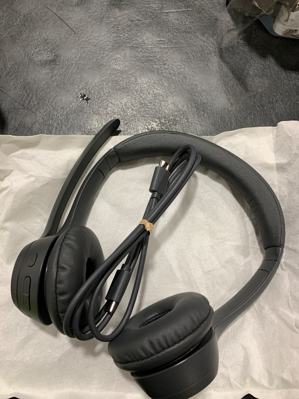 Photo 1 of Logitech Zone 301 Wireless Bluetooth Headset with Noise-Canceling Microphone, Compatible with Windows, Mac, Chrome, Linux, iOS, iPadOS, Android – Graphite