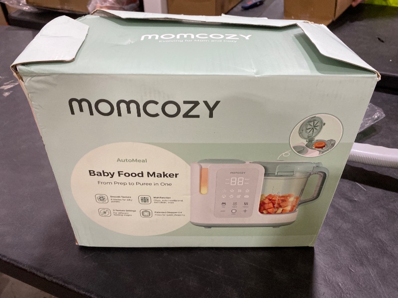 Photo 1 of Momcozy AutoMeal Baby Food Maker – One-Step Auto Steam & Blend Food Processor, 15oz Large Cup & 6-Blade Design, Self-Cleaning, Auto 3-Stage Texture Settings for Effortless Homemade Baby Puree
